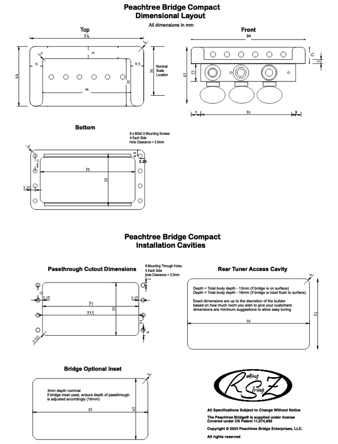 Peachtree Bridge Compact Dimensional Layout